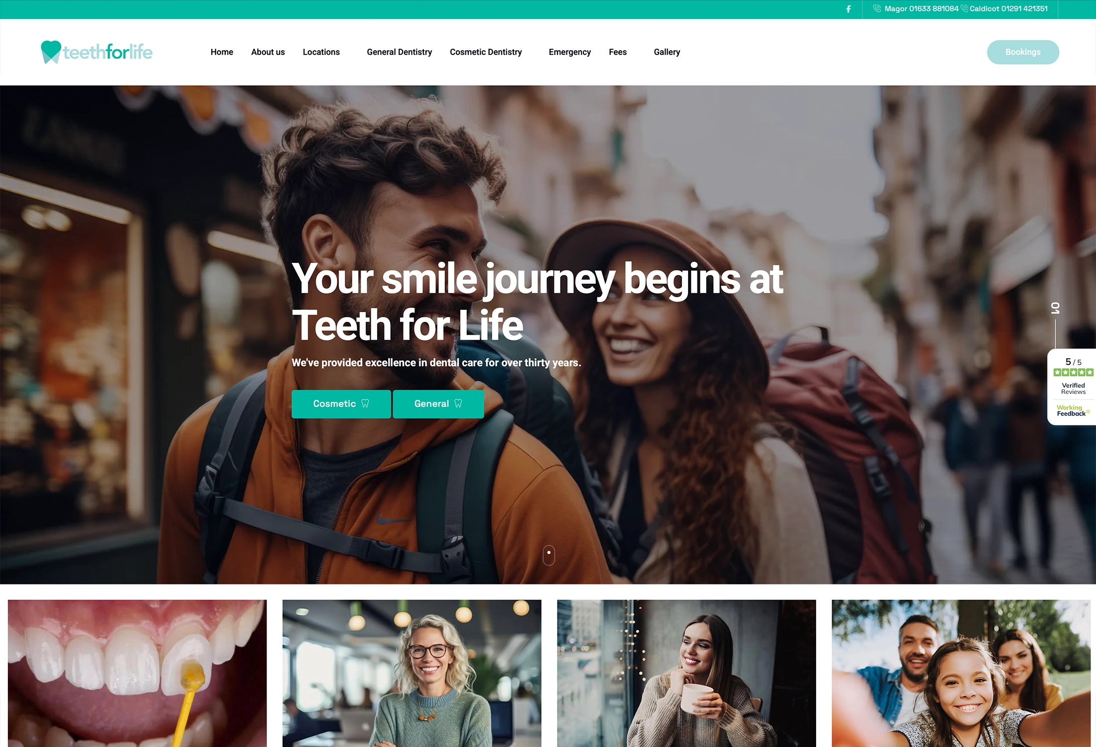 Teeth For Life - Dentist Website Project