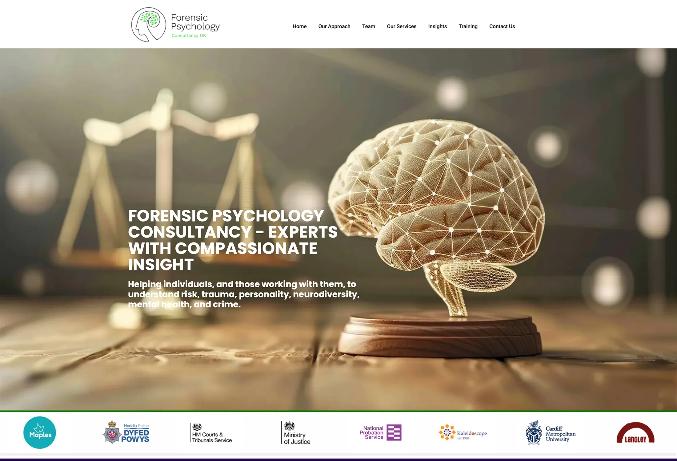 Forensic Psychology Consultancy Website Design project